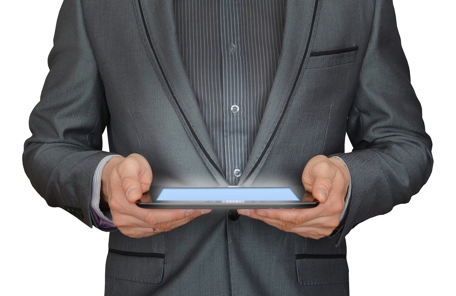 Businessman with tablet